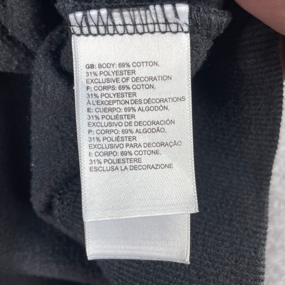 The North Face Sweatshirt Mens L Black Crew Neck Fleece Pullover Standard Fit - Picture 8 of 11